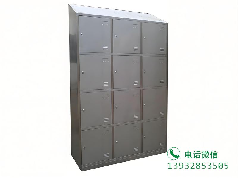 良庆斜顶12门储物柜