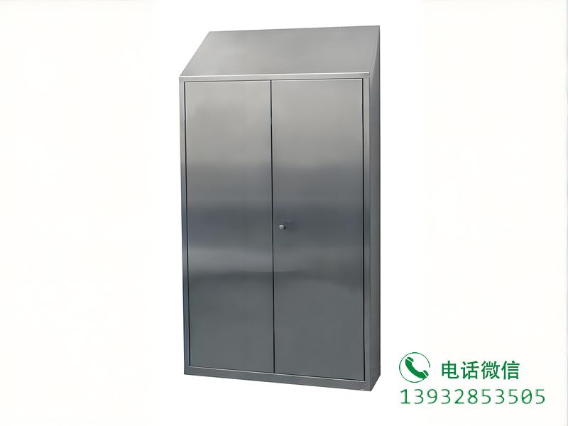 不锈钢斜顶双门衣柜