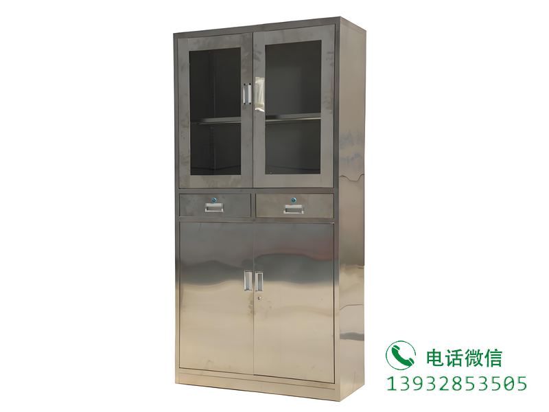 良庆不锈钢中二屉档案柜